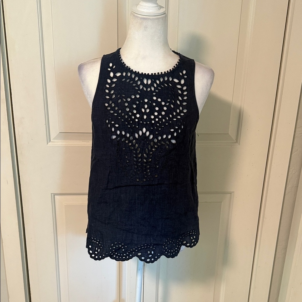 Joie Black Cut-Out Tank Top